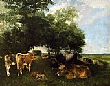 The Rest During the Harvest Season by Gustave Courbet